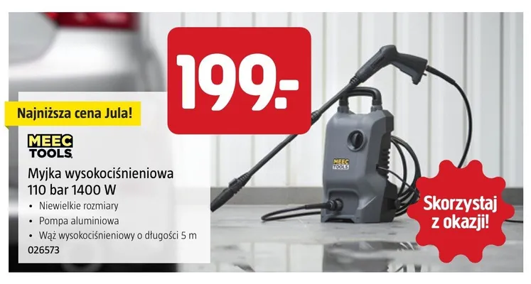 Myjka wysokociśnieniowa Meec Tools promocja w Jula