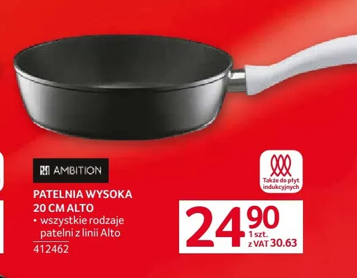 Patelnia wysoka 20 cm Alto Ambition promocja w Selgros
