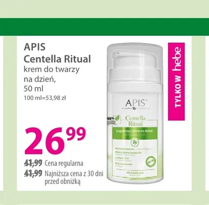 Centella Ritual krem do twarzy na dzień Apis promocja w Hebe