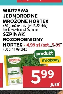 Warzywa jednorodne mrożone Hortex promocja w Stokrotka