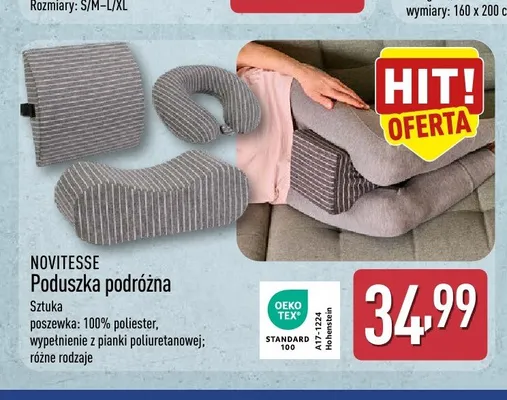 Poduszka podróżna NOVITESSE promocja w Aldi