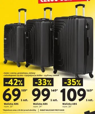 Walizka ABS rozm. 20" promocja w Intermarche