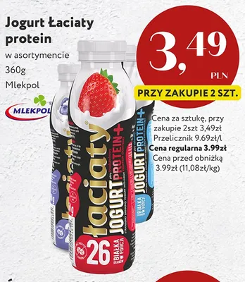 Jogurt Łaciaty protein promocja w Market Point
