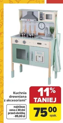 Kuchnia drewniana z akcesoriami promocja w Carrefour