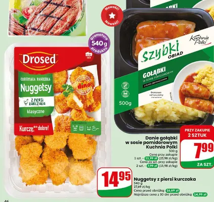 Nuggetsy z piersi kurczaka Drosed promocja w Dino