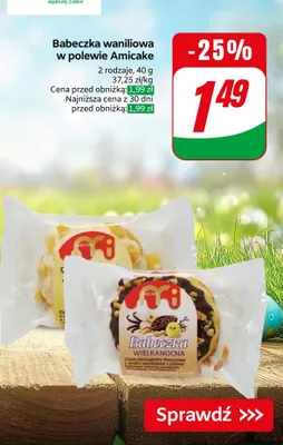 Babeczka waniliowa w polewie promocja w Dino