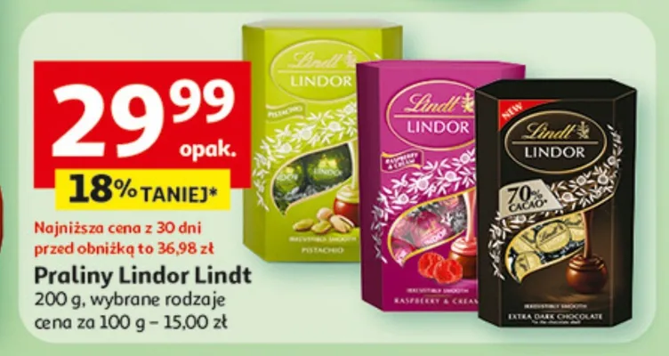 Praliny wybrane rodzaje promocja w Auchan