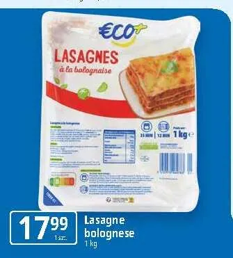 Lasagne bolognese Eco+ promocja w Leclerc