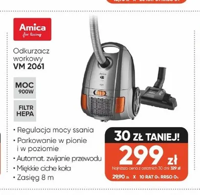 Odkurzacz workowy Amica VM 2061 promocja w Max Elektro