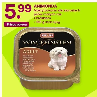 Mokry pokarm dla dorosłych psów małych ras z królikiem Animonda promocja w Frisco
