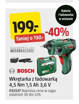 Wkrętarka z ładowarką Bosch promocja w Jula