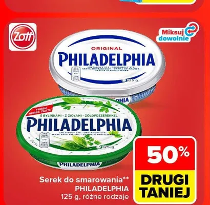 Serek do smarowania z ziołami Philadelphia promocja w Carrefour