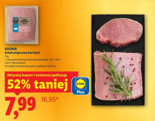 Schab wieprzowy bez kości Sokołów promocja w Lidl
