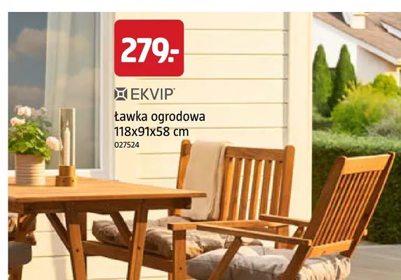 Ławka ogrodowa EKVIP promocja w Jula