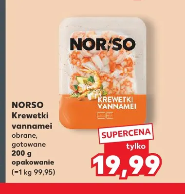 Krewetki vannamei obrane gotowane Norso promocja w Kaufland
