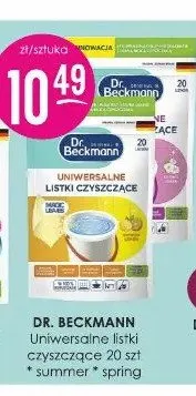 Uniwersalne listki czyszczące Dr. Beckmann promocja w Drogerie Jasmin