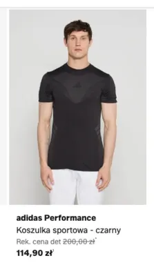 Koszulka sportowa adidas Performance czarna promocja w Lounge by Zalando