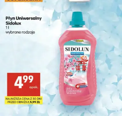 Płyn uniwersalny Sidolux Kwiat japońskiej wiśni promocja w Delikatesy Centrum