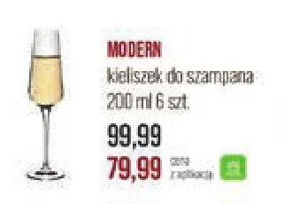 Kieliszek do szampana Modern 200 ml 6 szt. promocja w Stokrotka