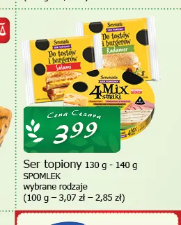 Ser topiony Serenada 4Mix smaki Spomlek promocja w CEZAR Delikatesy