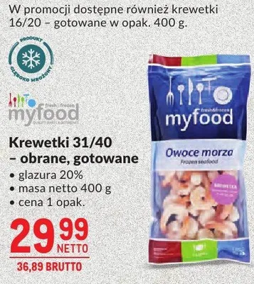 Krewetki 31/40 - obrane, gotowane myfood promocja w Makro