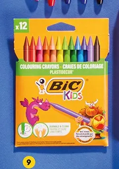 Kredki świecowe BIC Kids Plastidecor 12-pak promocja w Biedronka