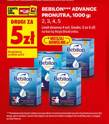 Mleko modyfikowane Bebilon Advance Pronutra 4 promocja w Biedronka