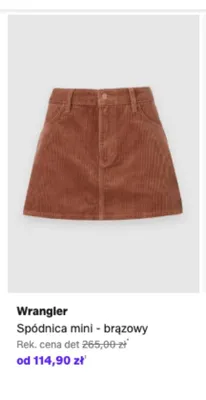 Spódnica mini Wrangler brązowa promocja w Lounge by Zalando