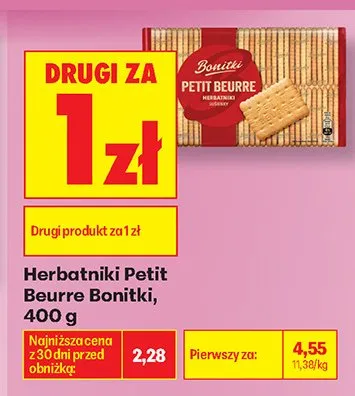Herbatniki Petit Beurre Bonitki promocja w Biedronka