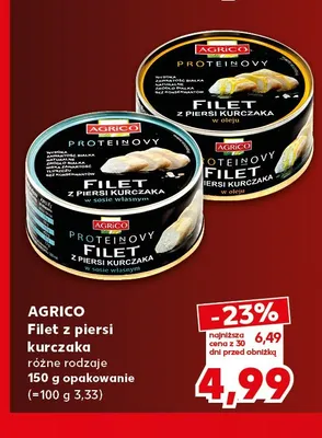 Filet z piersi kurczaka w sosie własnym Agrico promocja w Kaufland