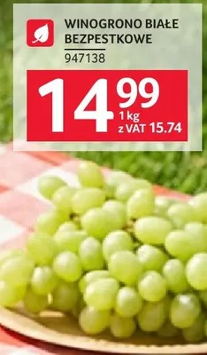 Winogrono białe bezpestkowe promocja w Selgros
