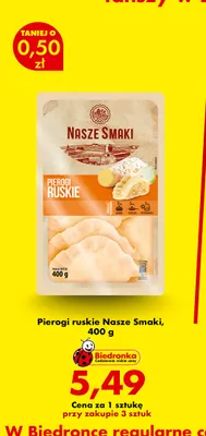Pierogi ruskie Nasze Smaki promocja w Biedronka