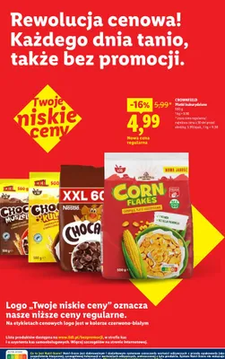 Płatki kukurydziane promocja w Lidl