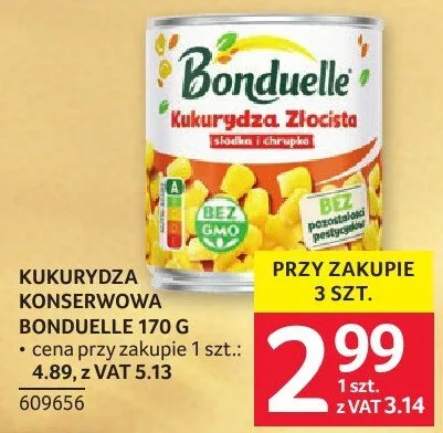 Kukurydza konserwowa Bonduelle naturalna złocista 170g promocja w Selgros