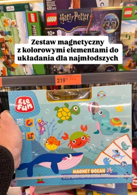Zestaw Magnet Ocean z kolorowymi elementami do układania dla najmłodszych promocja w Biedronka
