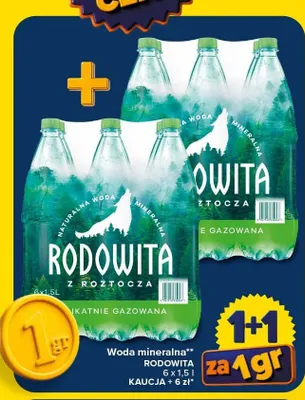 Woda mineralna Rodowita niegazowana promocja w Carrefour