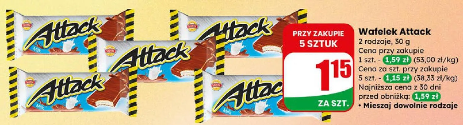 Wafelek 2 rodzaje promocja w Dino