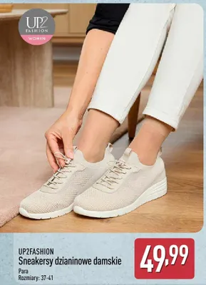 Sneakersy dzianinowe damskie promocja w Aldi