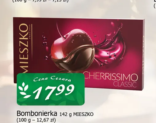 Bombonierka Cherrissimo Classic Mieszko promocja w CEZAR Delikatesy