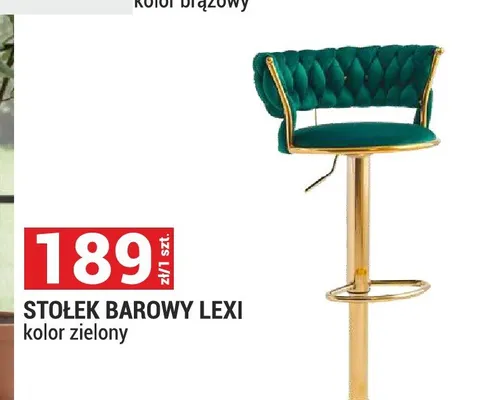 Stołek barowy Lexi zielony promocja w Merkury Market