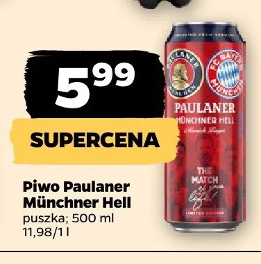 Piwo Paulaner Münchner Hell promocja w Netto