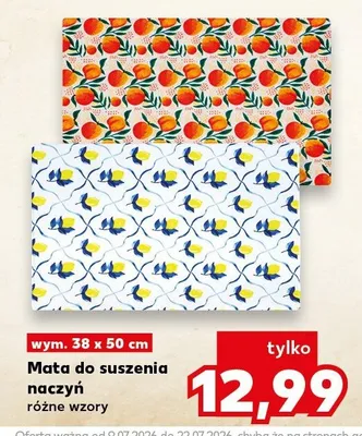 Mata do suszenia naczyń 38x50 cm promocja w Kaufland