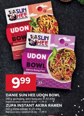 Danie udon bowl gochujang, spicy kung pao promocja w Stokrotka