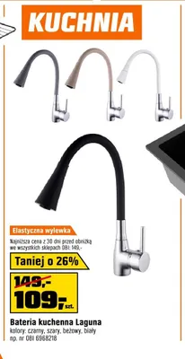 Bateria kuchenna Laguna czarna promocja w OBI