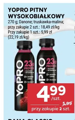 Jogurt pitny wysokobiałkowy YoPro truskawka-malina promocja w Stokrotka