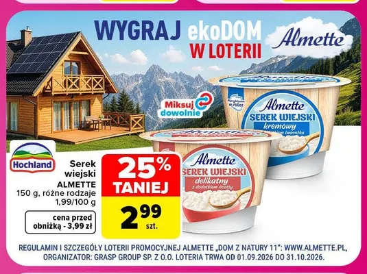 Serek wiejski Almette kremowy promocja w Carrefour Market