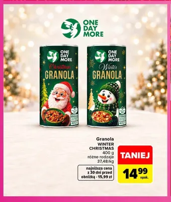 Granola Christmas One Day More promocja w Carrefour