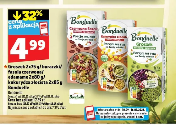 Groszek 2-pak 75 g Bonduelle promocja w TOPAZ