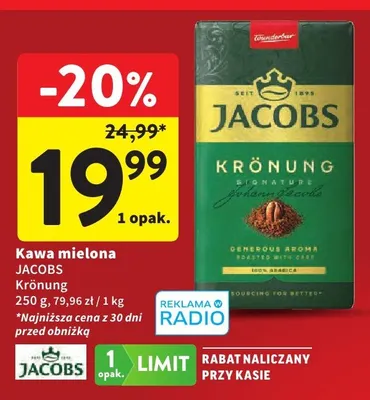 Kawa mielona Krönung promocja w Intermarche