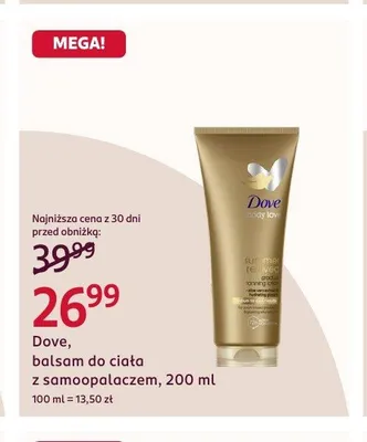 Balsam do ciała z samoopalaczem Dove promocja w Rossmann